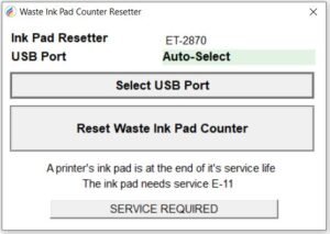 Epson ET-2870 Resetter inkpad resetter