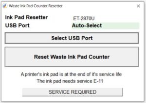 Epson ET-2870U Resetter inkpad resetter