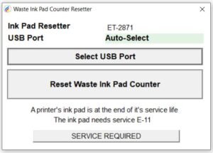 Epson ET-2871 Resetter inkpad resetter